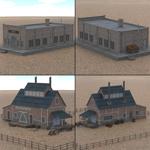 Western Town Set 1 (for Poser)