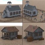 Western Town Set 1 (for Poser)