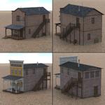 Western Town Set 4 (for Poser)